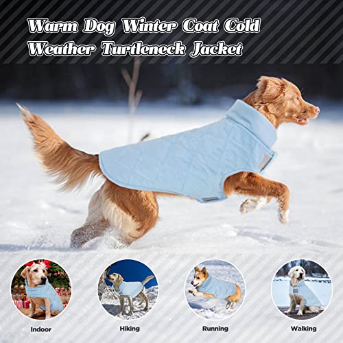 IDOMIK Dog Winter Coat Cold Weather Jacket, Pet Thick Fleece Lining Vest Reversible Warm Clothes, Windproof Snowproof Padded Sweater Outfit Apparel,Adjustable Cozy Snowsuit For Small Medium Large Dogs