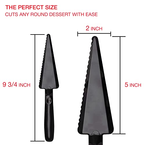 Black Disposable Plastic Pie Server – 72 Pack 10 Inch Disposable Cake Spatula for Easy Cleanup – Serving and Cake Cutter in One Utensil – Convenient Serving Utensils for Cakes and Pizzas