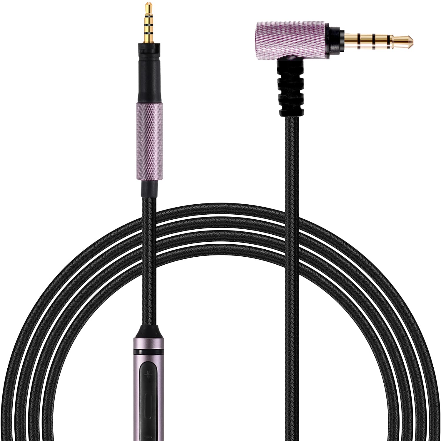 FAAEAL Replacement Upgrade Cable for Sennheiser Momentum 2.0/1.0, HD1,HD 4.50 SE, HD 450BT, HD 4.40, HD 4.30G Headphones,in-line Mic Control Headphone Cord Works on iOS/Android 4.9ft(with mic)