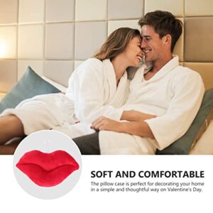 KESYOO 3D Lip Throw Pillow Home Decorative Pillow Cushion for Sofa Big Red Lip Valentines Day Gift (30cm)