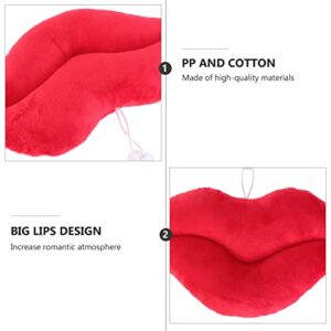 KESYOO 3D Lip Throw Pillow Home Decorative Pillow Cushion for Sofa Big Red Lip Valentines Day Gift (30cm)