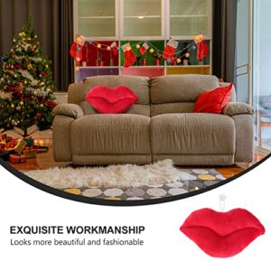 KESYOO 3D Lip Throw Pillow Home Decorative Pillow Cushion for Sofa Big Red Lip Valentines Day Gift (30cm)