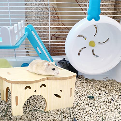 BNOSDM Hamster Wooden House Small Animal Hideout Small Pets Woodland House Habitats Decor for Hamster Mice Gerbils Mouse