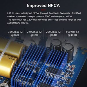 Topping L30 II Single-Ended Headphone Amplifier, NFCA Modules UHGF Technology Hi-Res Audio AMPs(Blue)