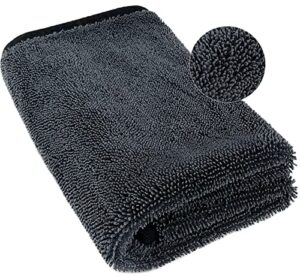 airlab microfiber towels for cars drying extra large super absorbent cleaning cloth auto detailing ultra soft, lint-free, streak-free 600gsm, 24'' x 35'', 1 pack