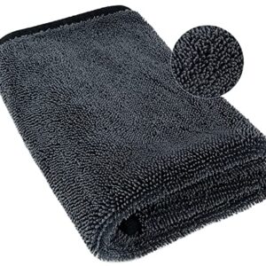 Airlab Microfiber Towels for Cars Drying Extra Large Super Absorbent Cleaning Cloth Auto Detailing Ultra Soft, Lint-Free, Streak-Free 600GSM, 24'' x 35'', 1 Pack