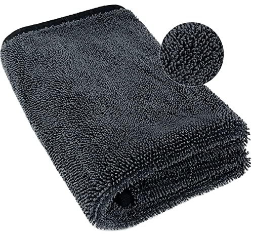 Airlab Microfiber Towels for Cars Drying Extra Large Super Absorbent Cleaning Cloth Auto Detailing Ultra Soft, Lint-Free, Streak-Free 600GSM, 24'' x 35'', 1 Pack