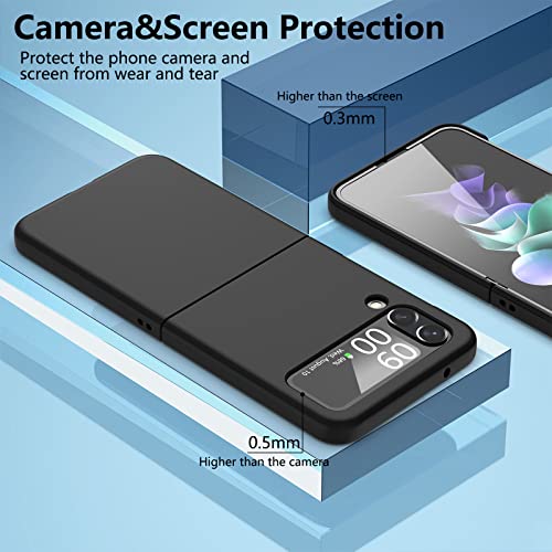 CAREDOCTOR for Samsung Galaxy Z Flip 4 Case: Shockproof Protective Phone Case for Galaxy Z Flip 4 5G (Black)