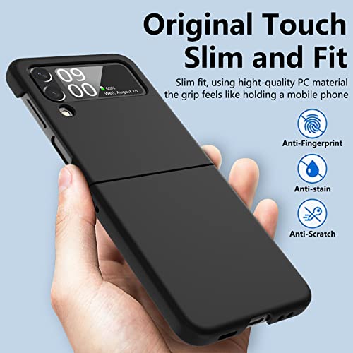 CAREDOCTOR for Samsung Galaxy Z Flip 4 Case: Shockproof Protective Phone Case for Galaxy Z Flip 4 5G (Black)