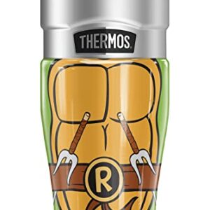 THERMOS Teenage Mutant Ninja Turtles TMNT OFFICIAL Raph Shell STAINLESS KING Stainless Steel Travel Tumbler, Vacuum insulated & Double Wall, 16oz