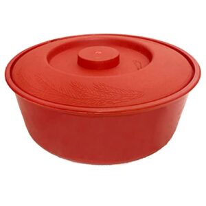 1 quality mexican tortilla warmer keeper microwave naan pancake pita large 8', red, variable