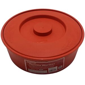 1 Quality Mexican Tortilla Warmer Keeper Microwave Naan Pancake Pita Large 8', Red, Variable