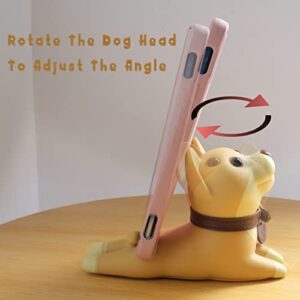 Cute Cell Phone Holder Stand for Desk, Meroqeel iPhone Mount for Office Tablet Accessories Gifts, Cool Desktop Decor Gadgets to Support Your Cellphone for Men Women Boys Girls - Kawaii Dog Shiba Inu