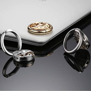 Mechanical Phone Ring Holder,Phone Holder Grip Ring Stand，Adjustable Kickstand，Finger Ring Stand 360°Rotation Metal Phone Ring Grip Kickstand Compatible with All Smartphone (Gold)