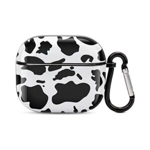 cow airpods 3rd generation case with keychain protective airpods 3 case cover airpods gen 3 case cute compatible with apple earpods,gifts for women men him girls