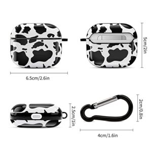 Cow Airpods 3rd Generation Case with Keychain Protective Airpods 3 Case Cover Airpods Gen 3 Case Cute Compatible with Apple Earpods,Gifts for Women Men Him Girls