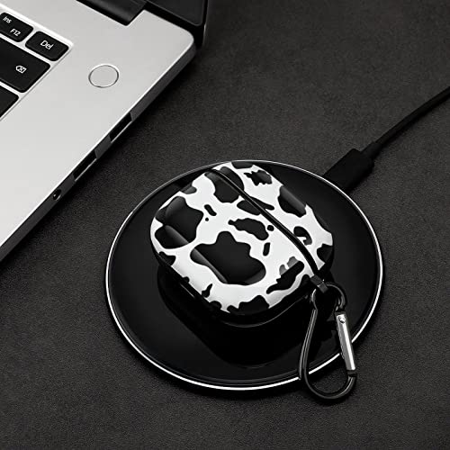 Cow Airpods 3rd Generation Case with Keychain Protective Airpods 3 Case Cover Airpods Gen 3 Case Cute Compatible with Apple Earpods,Gifts for Women Men Him Girls