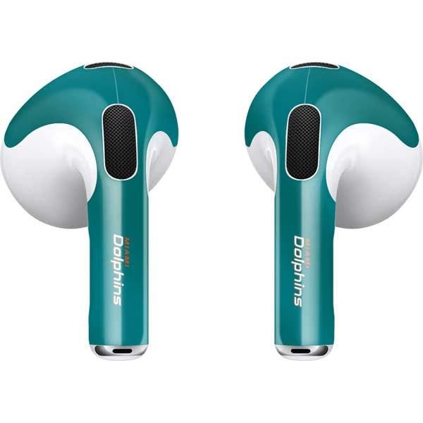 Skinit Decal Audio Skin Compatible with Apple AirPods (3rd Gen, 2021) - Officially Licensed NFL Miami Dolphins Team Jersey Design