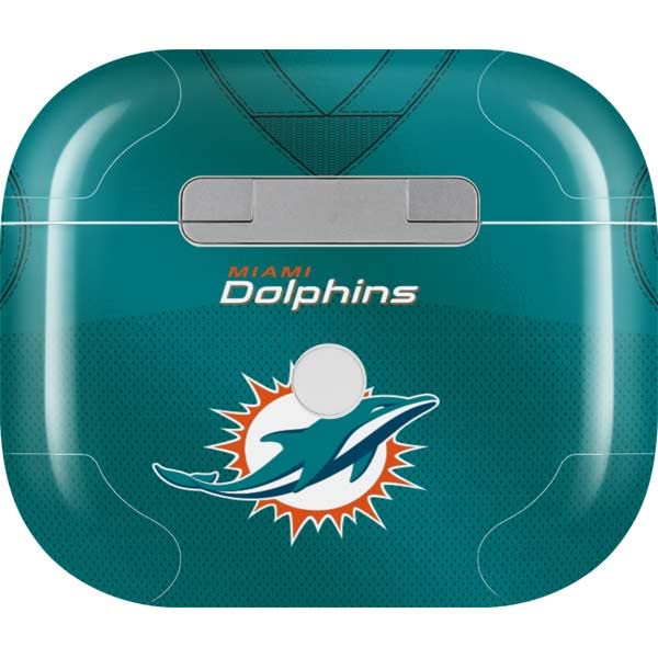 Skinit Decal Audio Skin Compatible with Apple AirPods (3rd Gen, 2021) - Officially Licensed NFL Miami Dolphins Team Jersey Design
