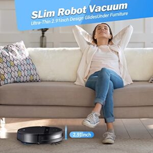 MANVINS Robot Vacuum and Mop Combo, Robotic Vacuum Cleaner, WiFi/Alexa/App, 2 in 1 Mopping Robot Vacuum Cleaner, Multiple Cleaning Modes, Slim, Quiet, Self-Charging, for Pet Hair/Hard Floor/Carpet