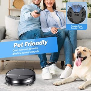 MANVINS Robot Vacuum and Mop Combo, Robotic Vacuum Cleaner, WiFi/Alexa/App, 2 in 1 Mopping Robot Vacuum Cleaner, Multiple Cleaning Modes, Slim, Quiet, Self-Charging, for Pet Hair/Hard Floor/Carpet