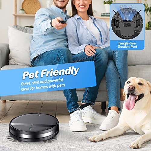 MANVINS Robot Vacuum and Mop Combo, Robotic Vacuum Cleaner, WiFi/Alexa/App, 2 in 1 Mopping Robot Vacuum Cleaner, Multiple Cleaning Modes, Slim, Quiet, Self-Charging, for Pet Hair/Hard Floor/Carpet