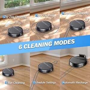 MANVINS Robot Vacuum and Mop Combo, Robotic Vacuum Cleaner, WiFi/Alexa/App, 2 in 1 Mopping Robot Vacuum Cleaner, Multiple Cleaning Modes, Slim, Quiet, Self-Charging, for Pet Hair/Hard Floor/Carpet