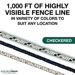 ElectroBraid PBRC1000C2-EB 1000 ft. Reel - Electric Fencing Designed for Horses & ElectroBraid ATENSIONKIT-EB Tension Kit