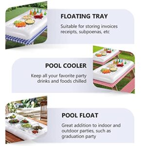 UPKOCH Cup Holder Tray Cup Holder Tray Fruit Salad 3 pcs Inflatable Drink Inflatable Serving bar Inflatable Salad bar Inflatable Cooler Holder Floating Drink Cup Holder Tray Fruit Salad Fruit Salad