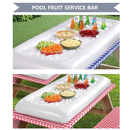 UPKOCH Cup Holder Tray Cup Holder Tray Fruit Salad 3 pcs Inflatable Drink Inflatable Serving bar Inflatable Salad bar Inflatable Cooler Holder Floating Drink Cup Holder Tray Fruit Salad Fruit Salad