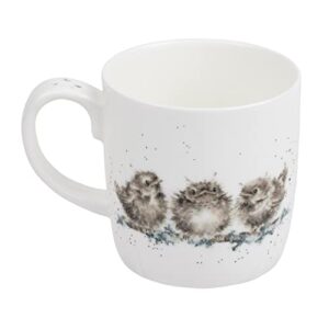 Royal Worcester Wrendale Designs Feather Your Nest Mug | 14 Ounce Large Coffee Mug with Bird Design | Made from Fine Bone China | Microwave and Dishwasher Safe
