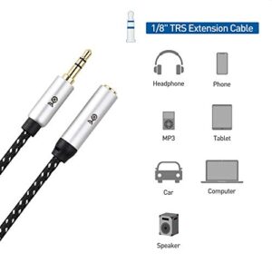 Cable Matters 2-Pack Headphone Extension Cable 10 ft (3.5mm Extension Cable/Aux Extension Cable) in Black & 2-Pack 3.5mm Audio Cable 6 ft (3.5mm Aux Cable/Aux Cord, Headphone Cable, Audio Cable)