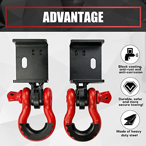 VIAGL Front Demon Tow Hook Bracket with 3/4" Shackle Fit for Toyota Tacoma 2009-2023