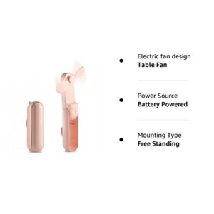 Handheld Mini Fan, 2 Speed Portable Fan, Rechargeable Hand Fan With Power Bank, Pink Personal Fan For Women & Kids, Quiet Table & Desk Fan For Office, Foldable USB Fan Great For Travel, Outdoors