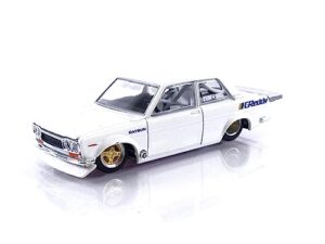 datsun 510 pro street pearl white (designed by jun imai) kaido house special 1/64 diecast model car by true scale miniatures khmg016