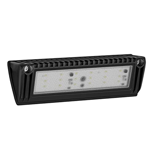 Leisure LED RV Exterior Porch Utility Light - 12v 1450 Lumen 9" Lighting Fixture. Replacement Lighting for RVs, Trailers, Campers, 5th Wheels (Black)