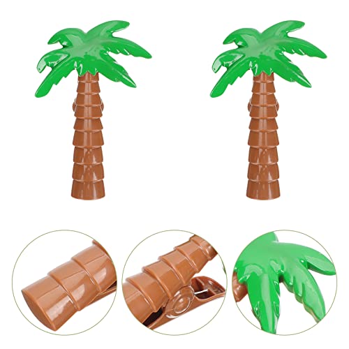 Zerodeko Pool Towel Clips Towel Clips Towel Beach Towel Clips Palm Tree Towel Holders Chair Holders Patio Holiday Pool Accessories 2pcs Large Clothespin Towel Beach Clip