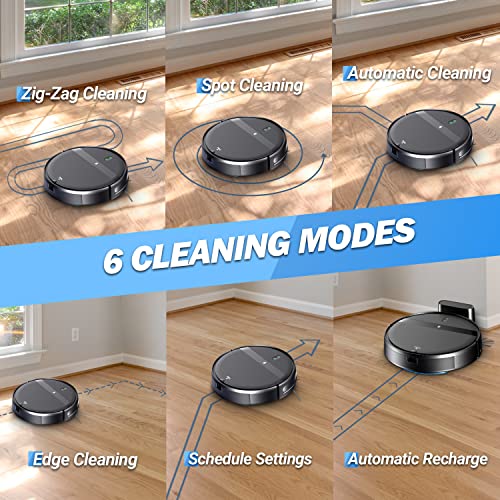 MANVINS Robot Vacuum and Mop Combo, App/Alexa, Robotic Vacuum with WiFi/Bluetooth, Self-Charging Mopping Robot Vacuum Cleaner, Set Schedule, Max Strong Suction Ideal for Pet Hair