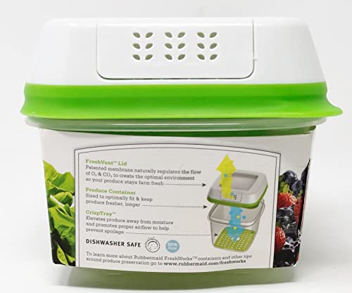 Fresh Produce Saver 591ml Storage Container - Green & White - 3 Piece Set