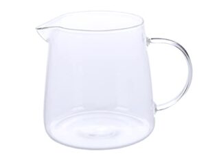 jieje small glass pitcher, 8.5 ounces, glass tea pitcher, glass milk pitcher, glass creamer pitcher, mini glass pitcher (1 pack)