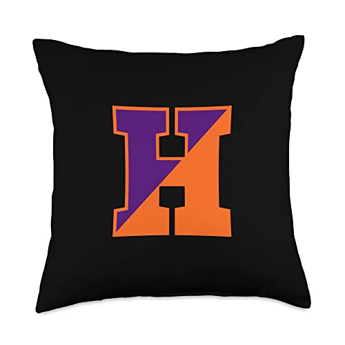 Hobart & William Smith Colleges Gear - Steve State Hobart College Statesmen Monogram Logo HWSC Throw Pillow, 18x18, Multicolor