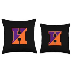 Hobart & William Smith Colleges Gear - Steve State Hobart College Statesmen Monogram Logo HWSC Throw Pillow, 18x18, Multicolor