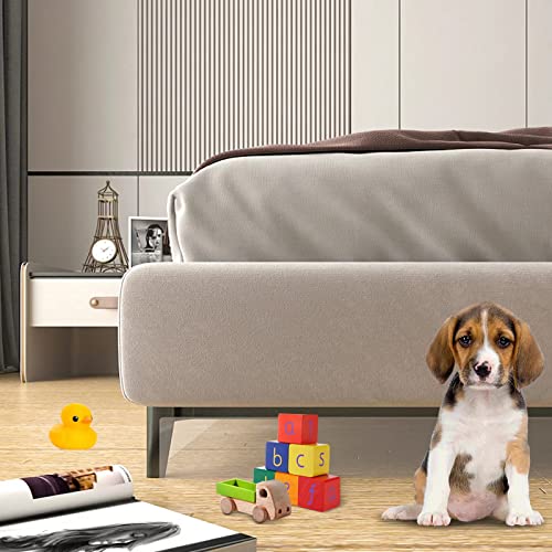 WHALE STORE 8 Packs Acrylic Couch Blocker, Transparent Under Bed Blocker 15.74" L x 3.14" H for Prevent Things from Getting Under The Furniture Comes with Strong Tape for Hard Surface Floors Only