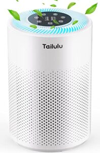 air purifier for bedroom, h13 true hepa air purifier for home large room up to 1722ft², with night light, 4 timer, light, child lock for allergies pets dust smoke pollen dander hair smell and dog odor