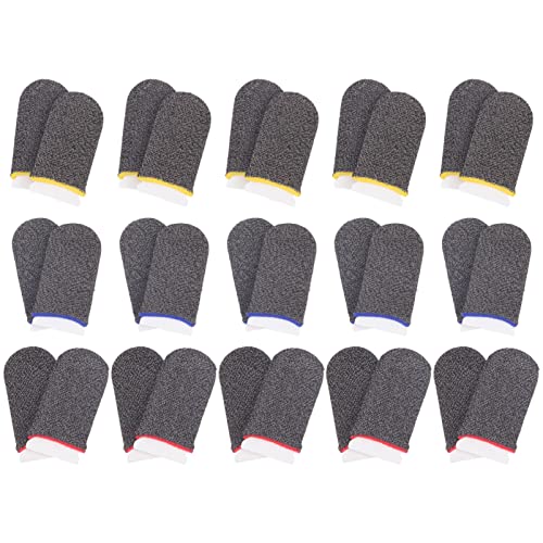 Hemobllo Accessories Finger Sleeve Gaming Finger Sleeve Touchscreen Sleeve: 30pcs Anti- Sweat Breathable Finger Cover for Mobile Phone Games Thumb Sleeves Finger Sleeves