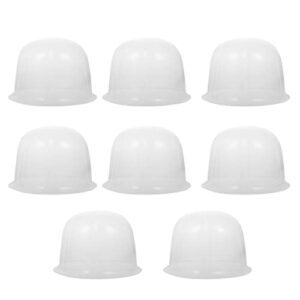 galpada 8pcs travel hat holder plastic hat stand rack tabletop cap holder beanie storage hat hanger holder hat cap rack wig holder for home hat head stand travel cap showing stand