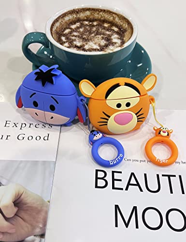 Cartoon Case for Apple AirPods 2/1 AirPods Case Adorable Cover 3D Protective Cases Shockproof Silicone Shell Anti-Fall Cover for AirPods Charging Cute Case (AirPods 2/1, Cute Donkey)