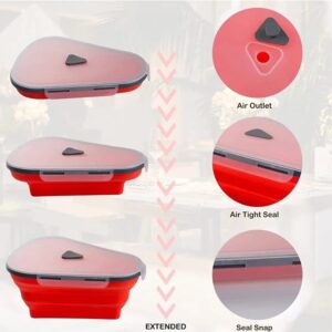 Pizza Storage Container Collapsible Leftover Pizza Box Pack with 5 Triangle Pizza Serving Trays Pizza Slice Containers Expandable Silicone to Save Space and microwave, Dishwasher (Red)" But it is listed as "quskay 10Pcs Plastic Water Bottle (1000L)