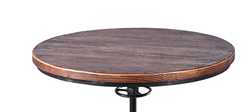 FUBIRUO 3 Piece Pub Dining Set, Modern Round bar Table and Stools for 2 ，Kitchen Counter Height Wood Top Bistro Pub Table Easy Assemble for Dining Room, Kitchen, Living Room