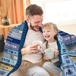 Dad Gifts-Dad Gifts from Daughter Fuzzy Soft Warm Sherpa Throw Blanket for Dad-Father Day Christmas Birthday Gifts for Dad from Daughter Premium Flannel Blanket 50”x60” for Couch Bed Living Room